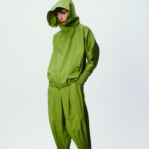 オムプリッセ　Issey miyake グリーン size 1 Homme Plisse Issey Miyake MC AUGUST Seaweed Green Pleated