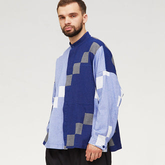 BLOCK CREPE SHIRT