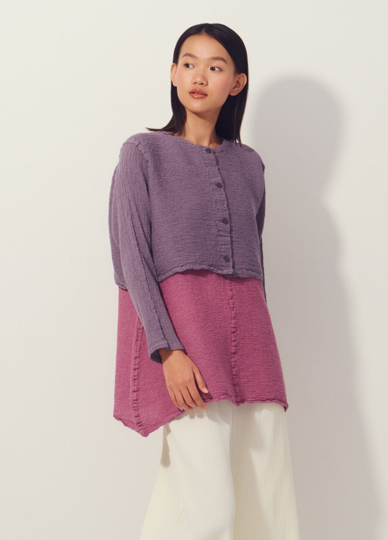 me ISSEY MIYAKE チュニック スモーキーピンク me ISSEY MIYAKE LOOK 32 – isseymiyake.com