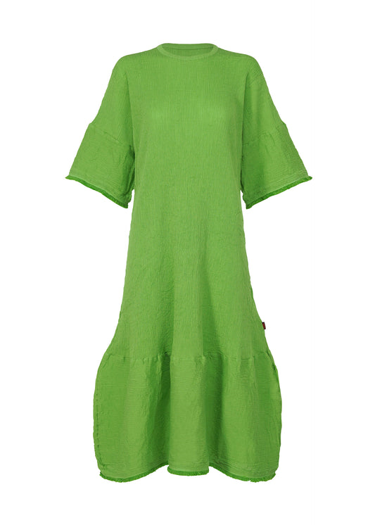 KYO CHIJIMI HEM LINE FRINGE LIMITED、ウィメンズ_ワンピース、グリーン
