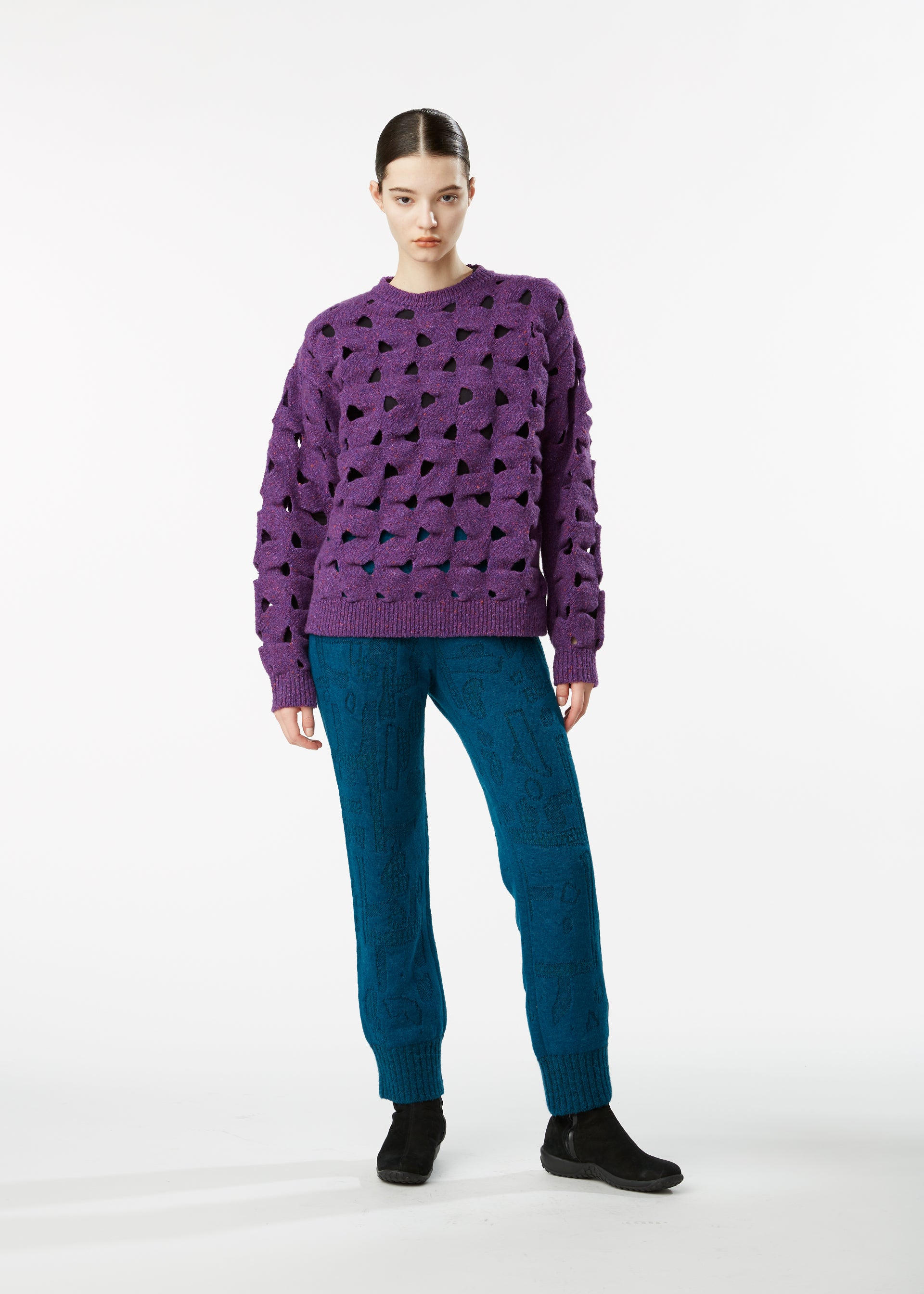 WOOL NEST KNIT、ウィメンズ_トップス_トップ、着用画像1