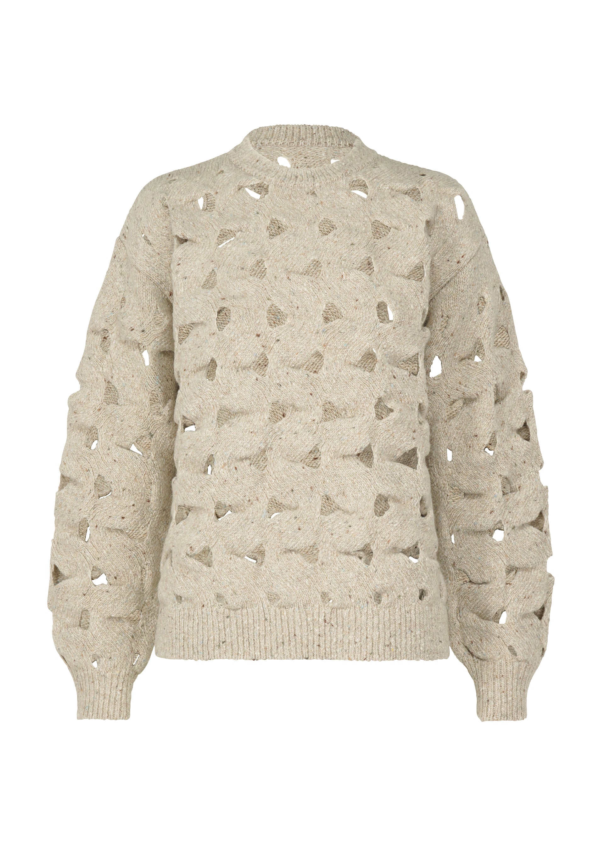 WOOL NEST KNIT、ウィメンズ_トップス_トップ、ホワイト