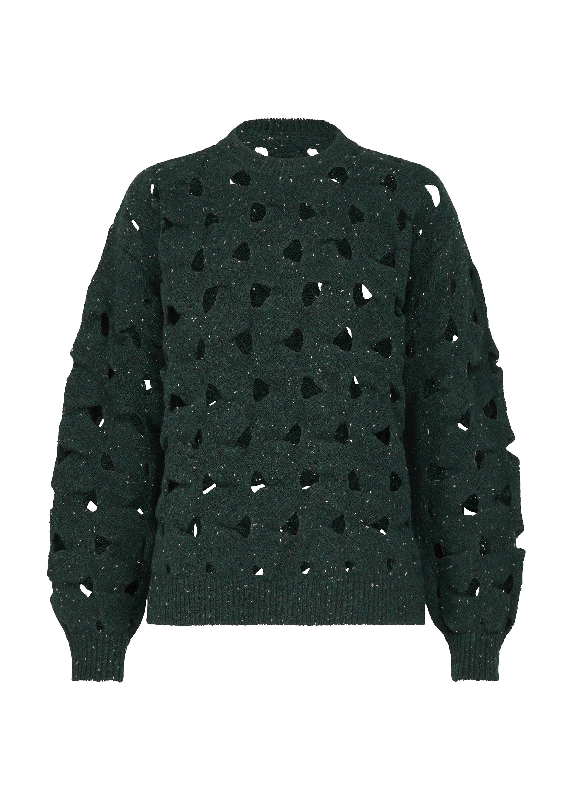 WOOL NEST KNIT、ウィメンズ_トップス_トップ、グリーン