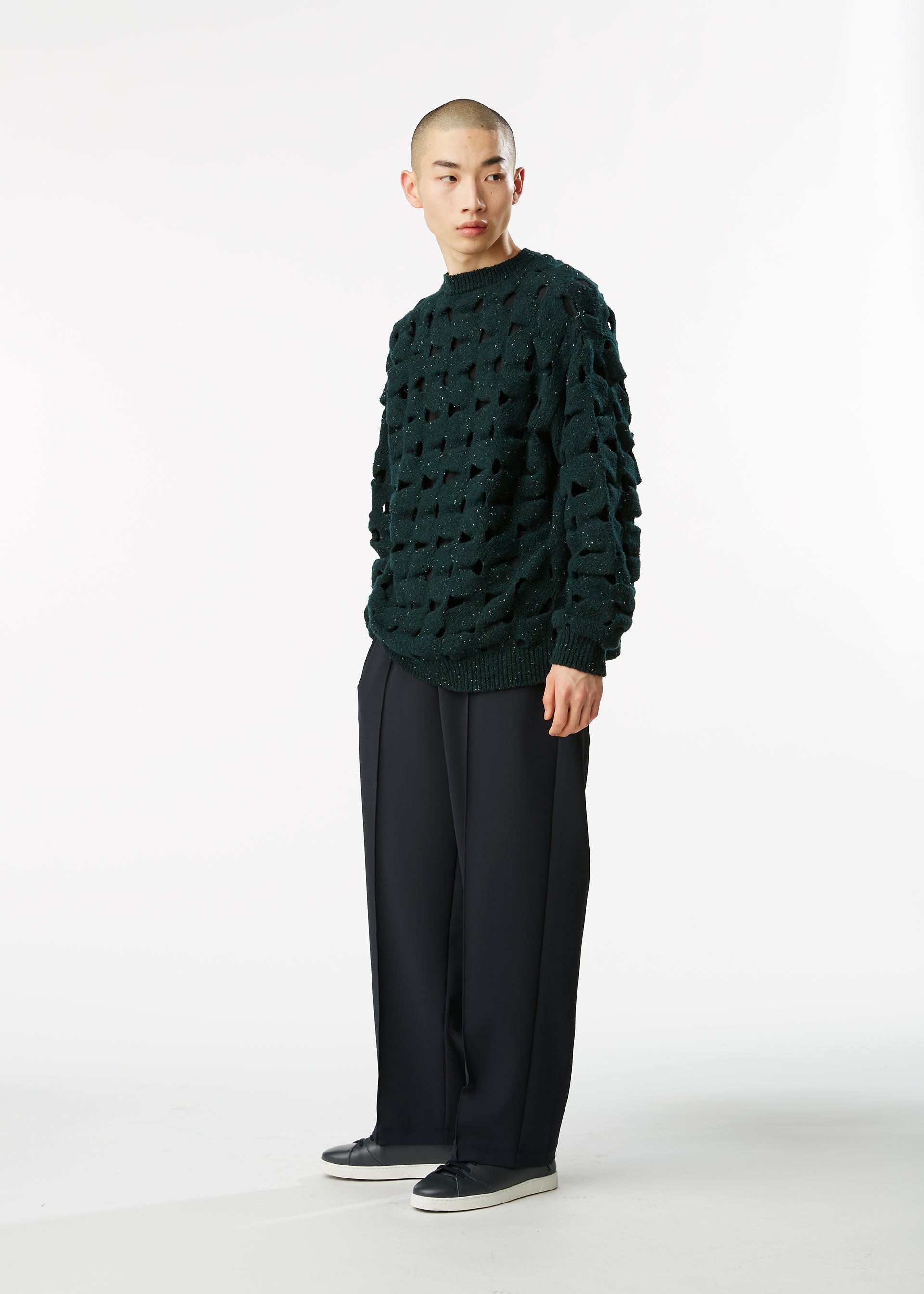 WOOL NEST KNIT、ウィメンズ_トップス_トップ、着用画像2