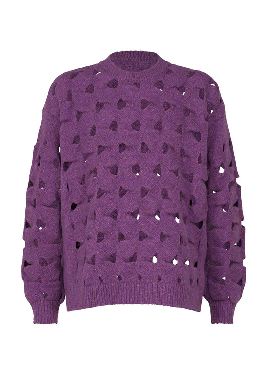 WOOL NEST KNIT、ウィメンズ_トップス_トップ、パープル