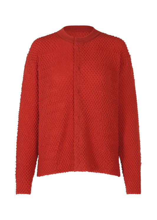 HIGH TWIST WOOL、ウィメンズ_トップス_カーディガン、レッド