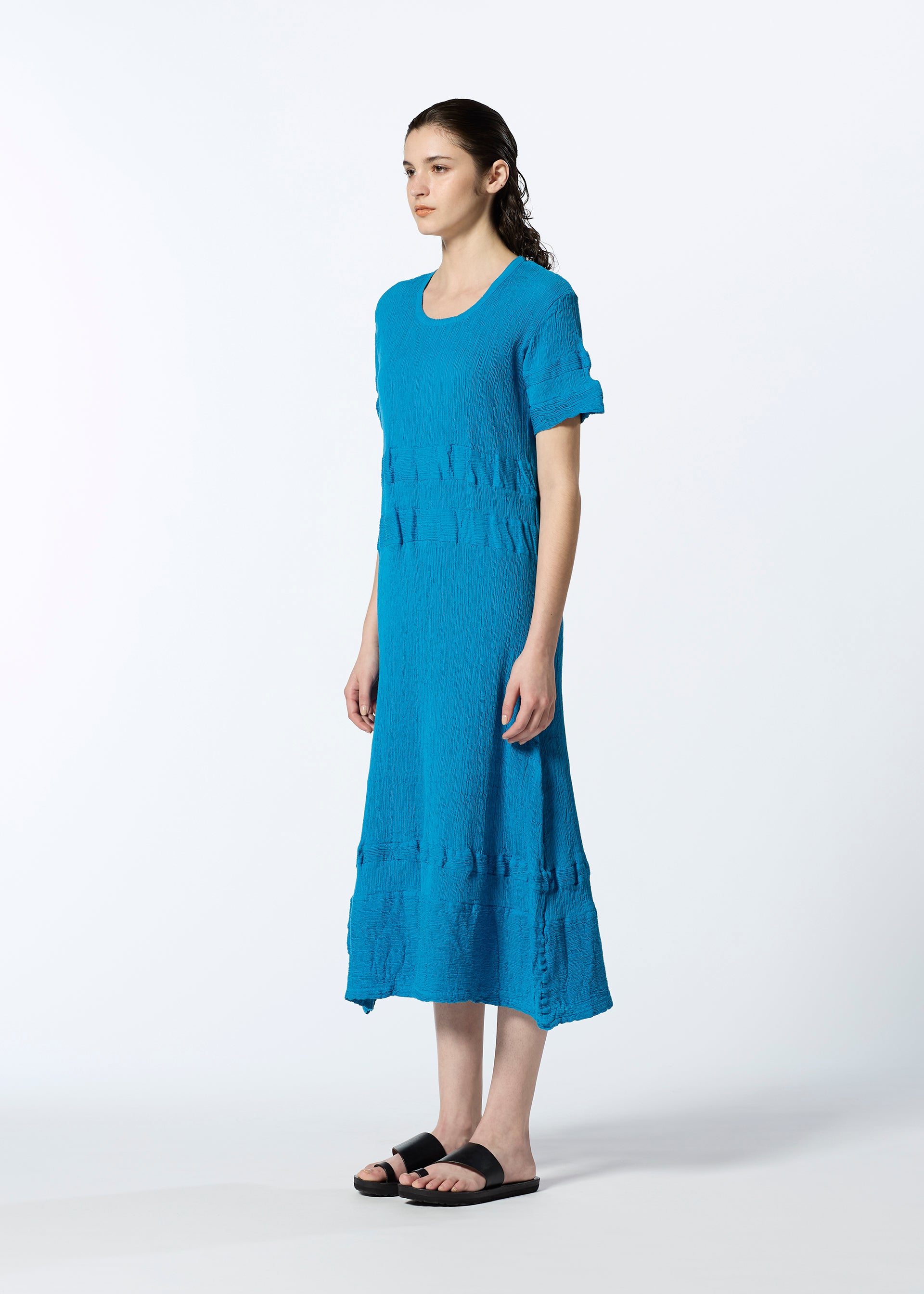 KYO CHIJIMI HORIZONTAL STRIPE、ウィメンズ_ワンピース、着用画像2