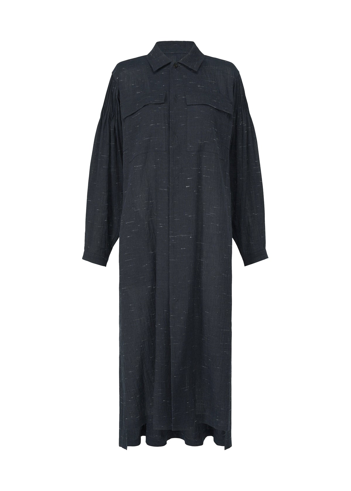 PINTUCKING、ウィメンズ_ワンピース、グレー