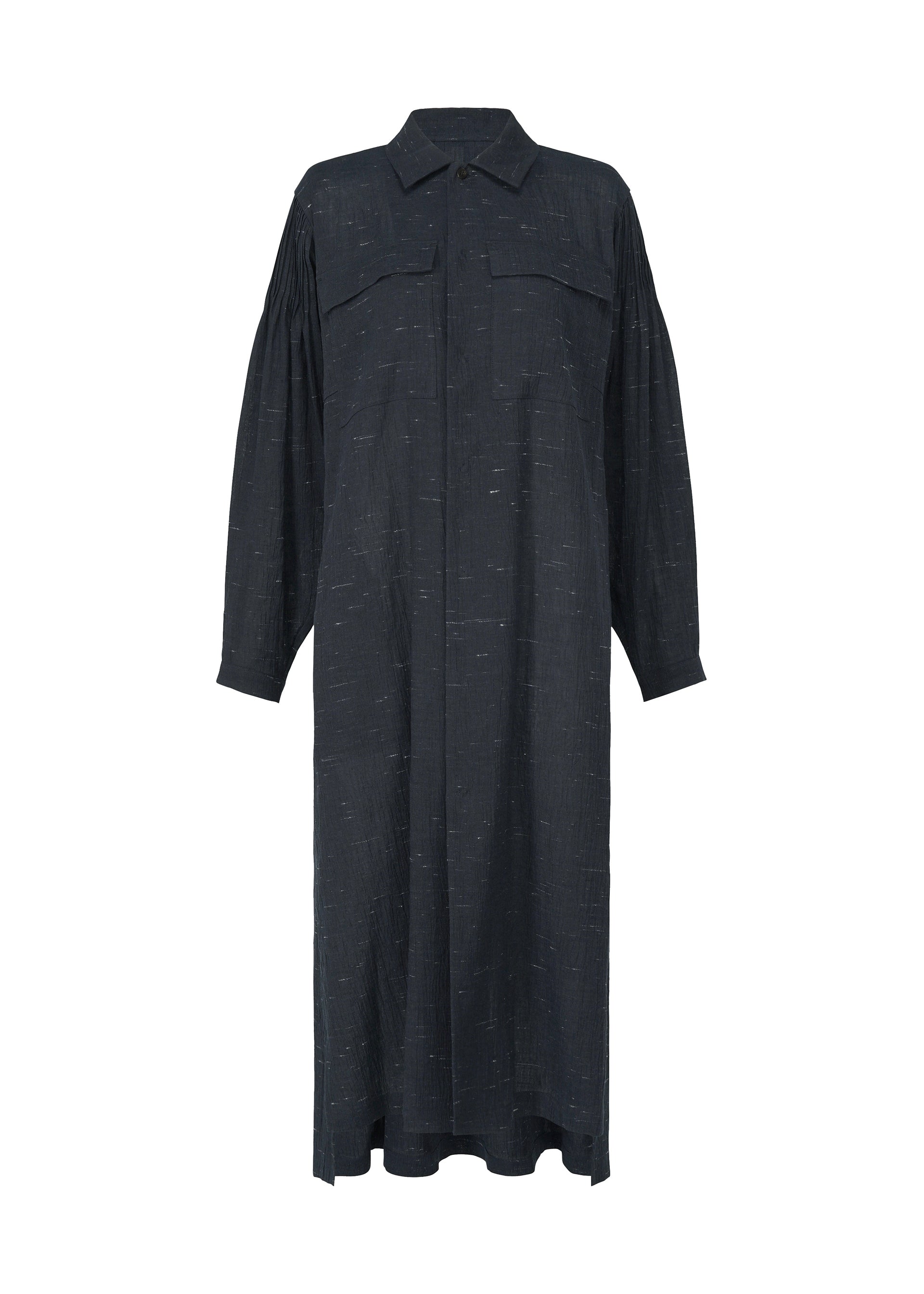 PINTUCKING、ウィメンズ_ワンピース、グレー