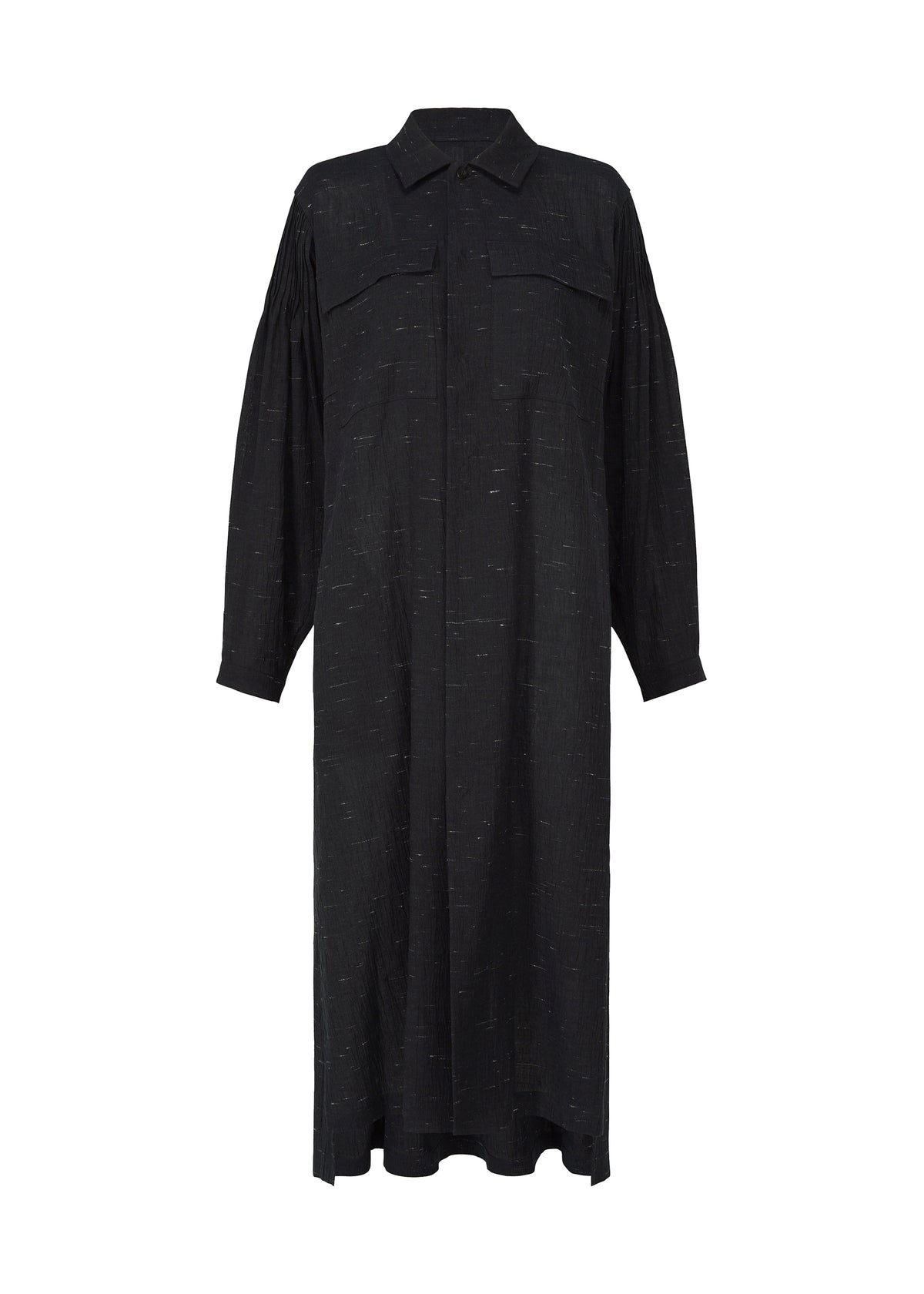 PINTUCKING、ウィメンズ_ワンピース、ブラック