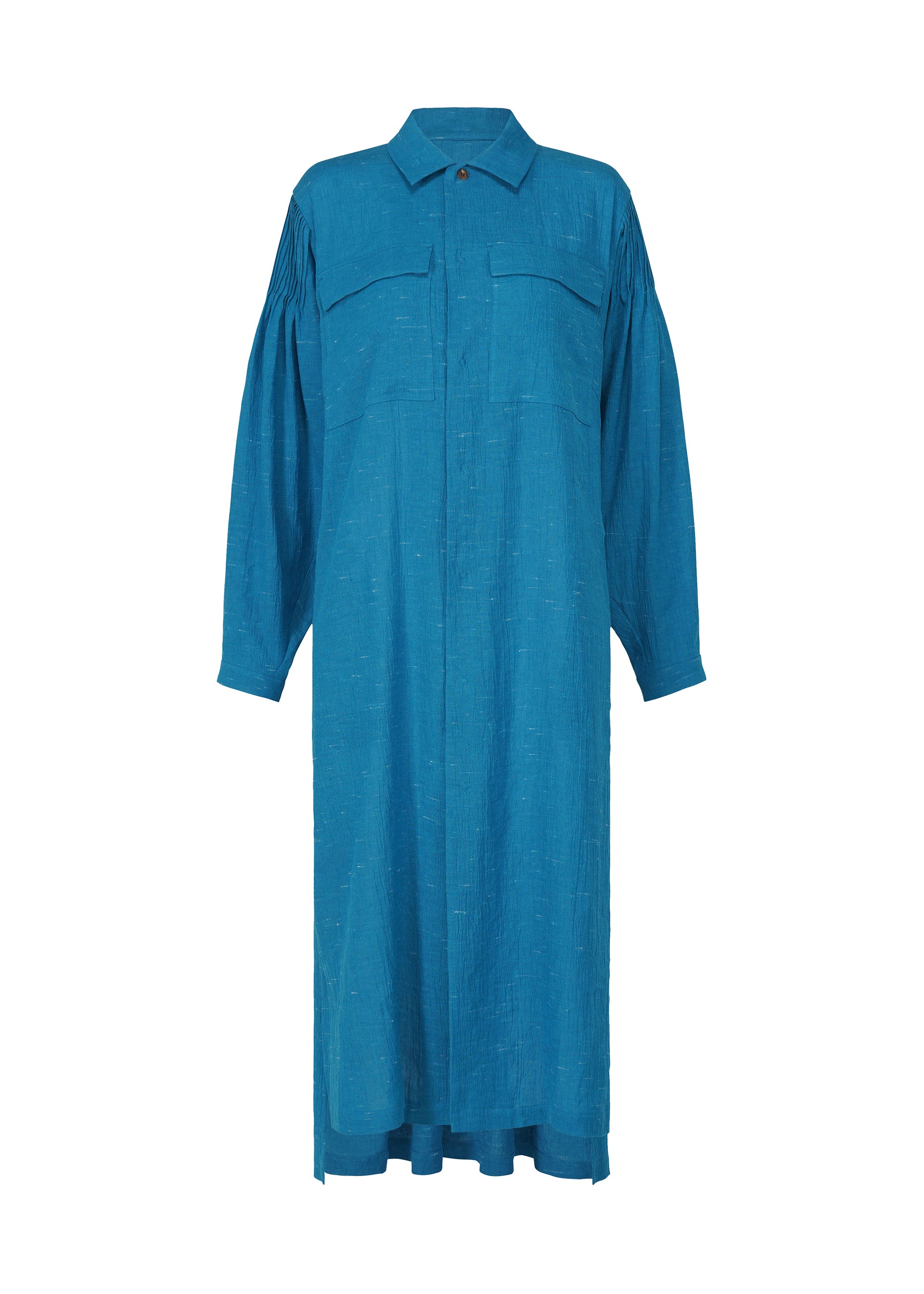 PINTUCKING、ウィメンズ_ワンピース、ブルー