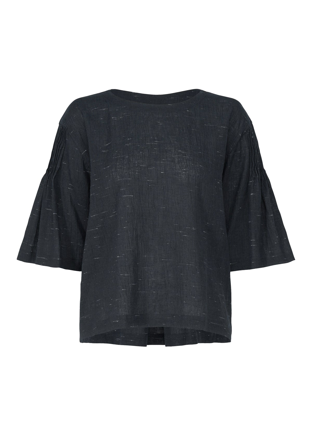 PINTUCKING、ウィメンズ_トップス_トップ、グレー