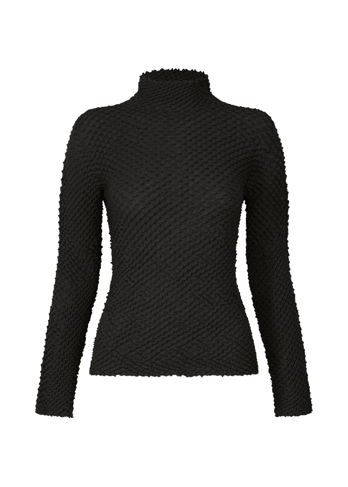 HIGH TWIST WOOL COTTON、ウィメンズ_トップス_トップ、ブラック