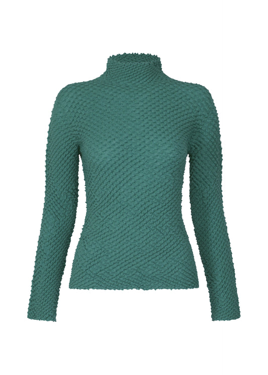 HIGH TWIST WOOL COTTON、ウィメンズ_トップス_トップ、グリーン