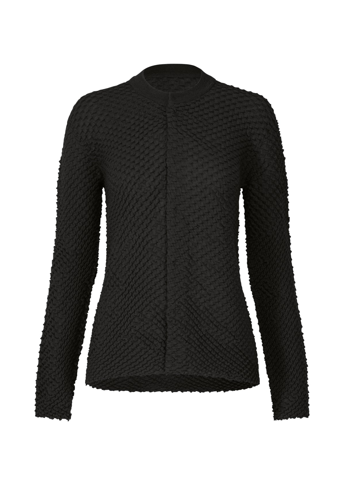 HIGH TWIST WOOL COTTON、ウィメンズ_トップス_カーディガン、ブラック