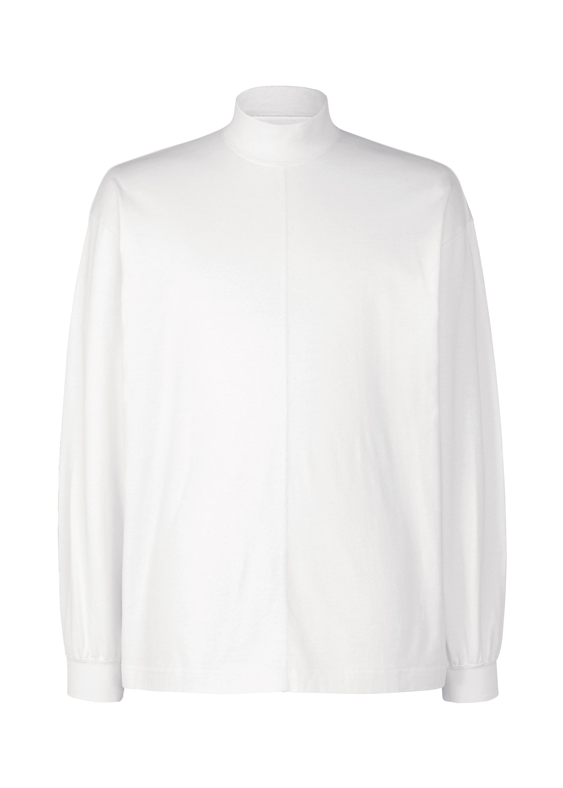 Black Turtleneck Top、メンズ_トップス_トップ、ホワイト