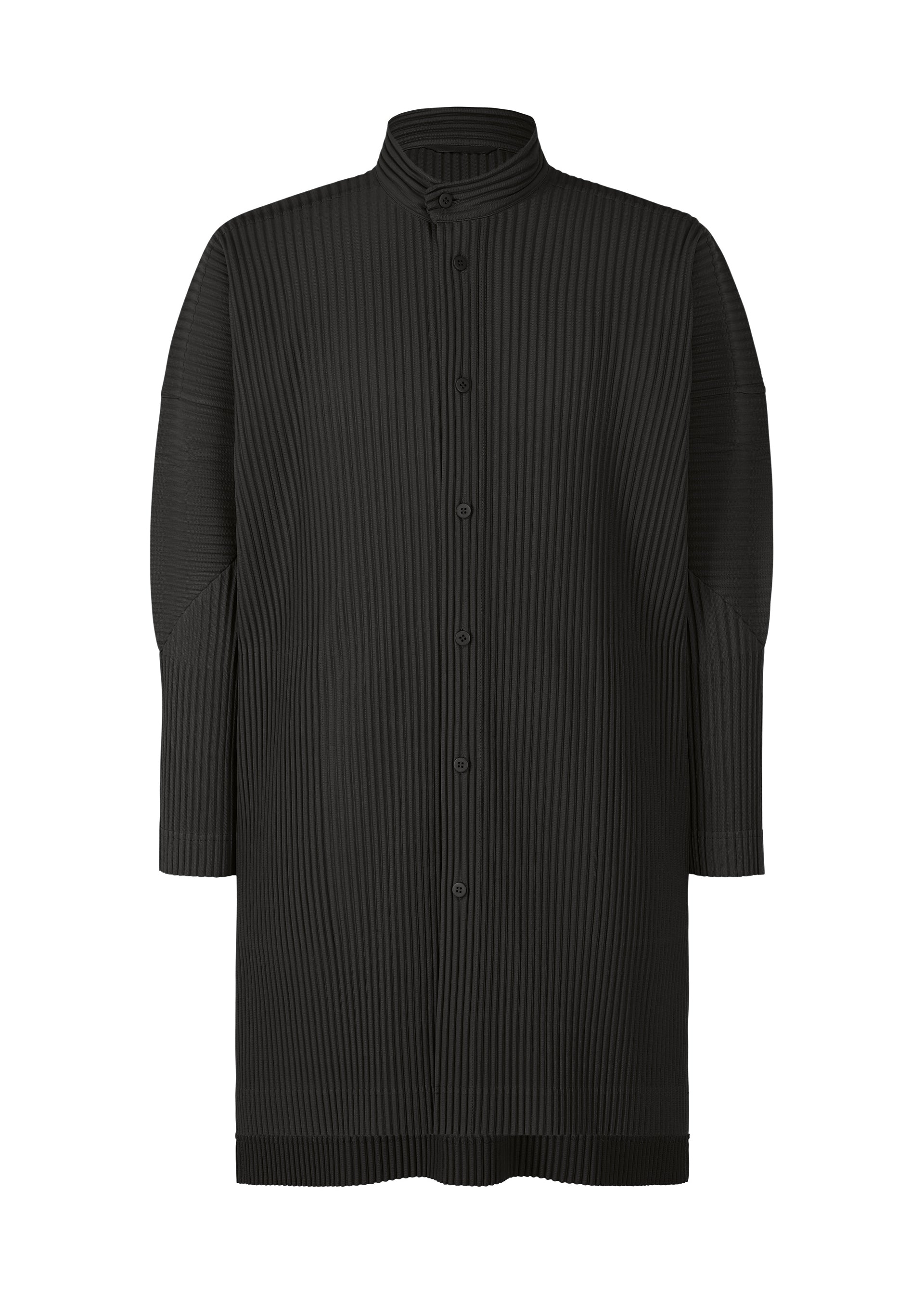 ISSEY MIYAKE 16AW ワイドカラー比翼シャツ black/3 MONTHLY