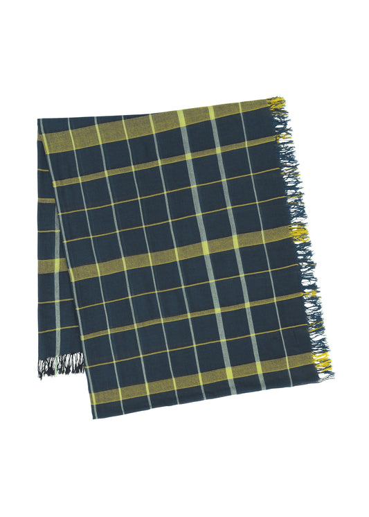 PLAID STOLE、アクセサリー&その他_ストール、ネイビー