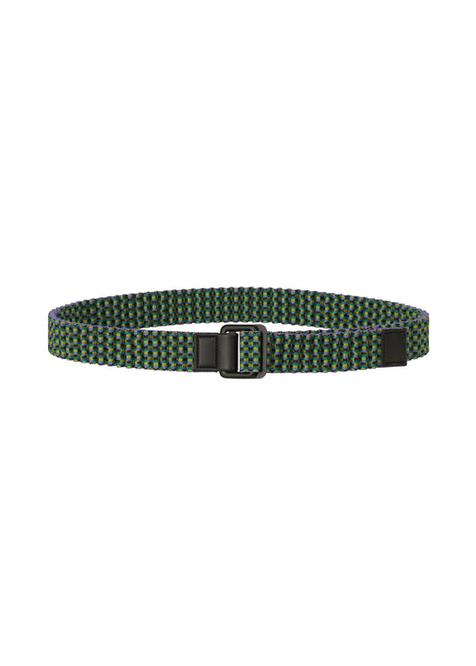 JACQUARD PLEATS BELT、アクセサリー&その他_アクセサリー、ネイビー