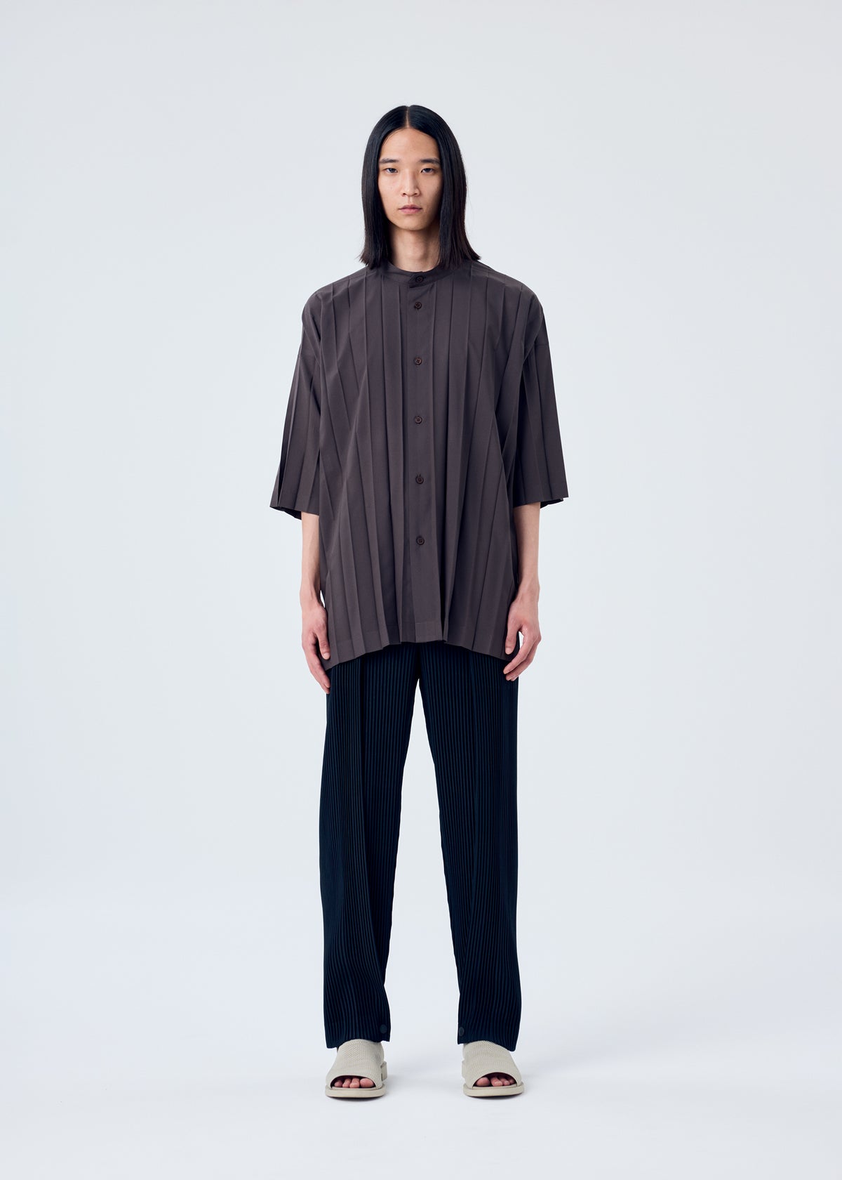 PLEATS BOTTOMS 1、メンズ_パンツ、着用画像1