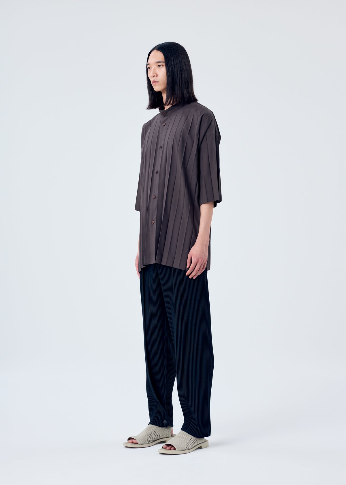 PLEATS BOTTOMS 1、メンズ_パンツ、着用画像2