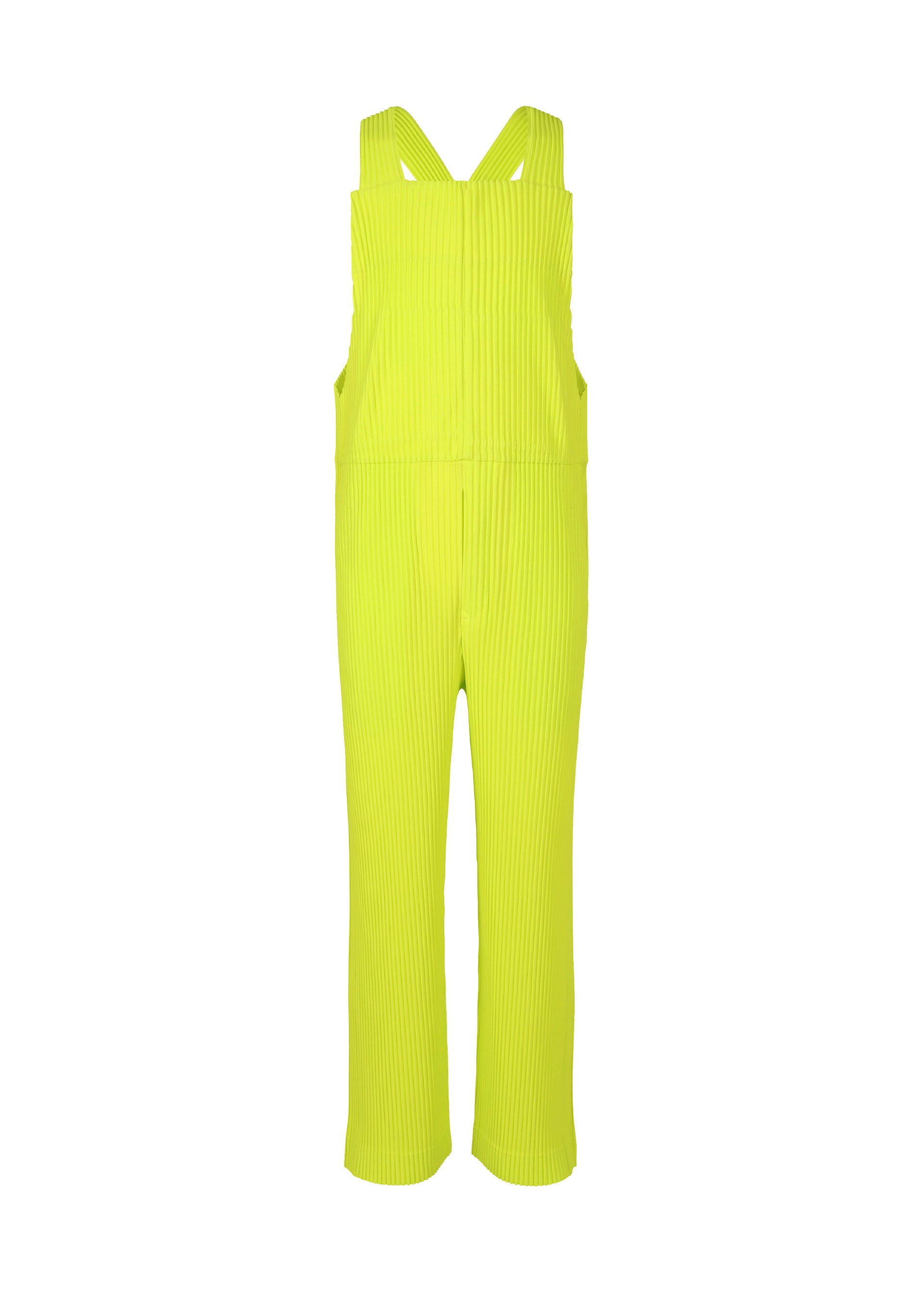 PLEATS BOTTOMS 1、メンズ_ジャンプスーツ、イエロー