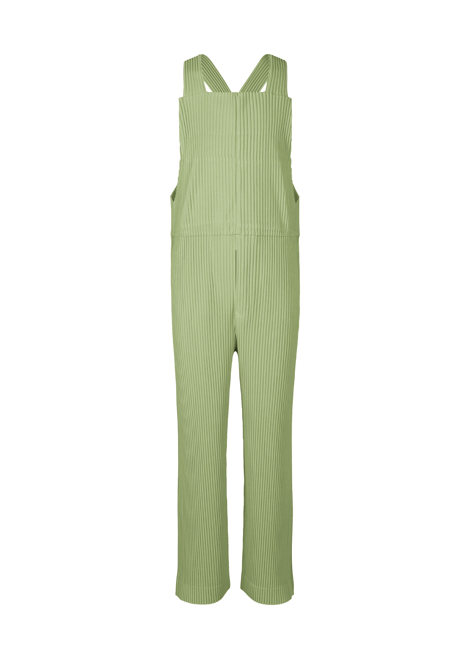 PLEATS BOTTOMS 1、メンズ_ジャンプスーツ、カーキ