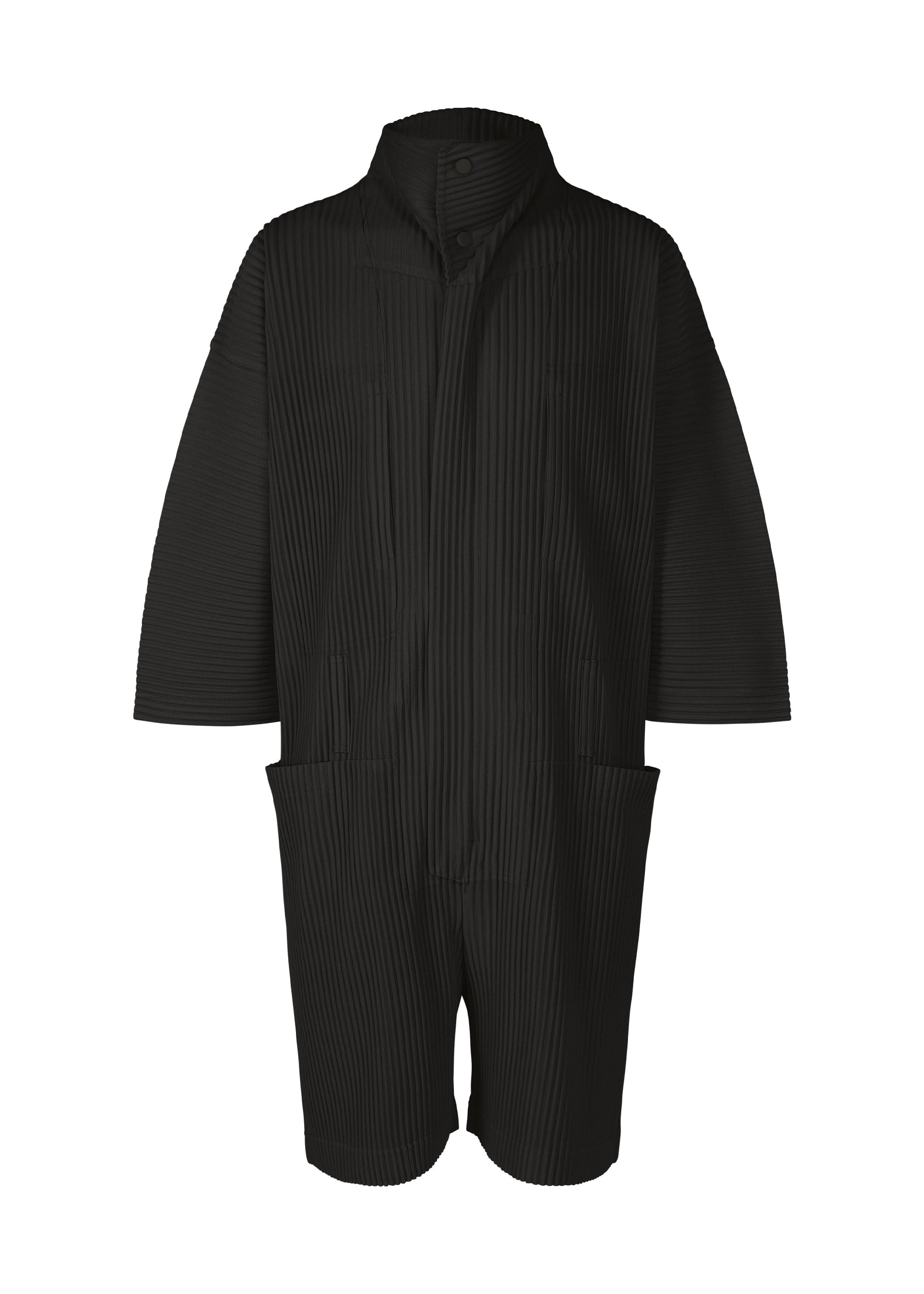 PLEATS BOTTOMS 3、メンズ_ジャンプスーツ、ブラック