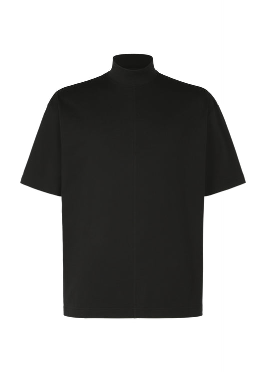 HIGH NECK T-SHIRT、メンズ_トップス_トップ、ブラック