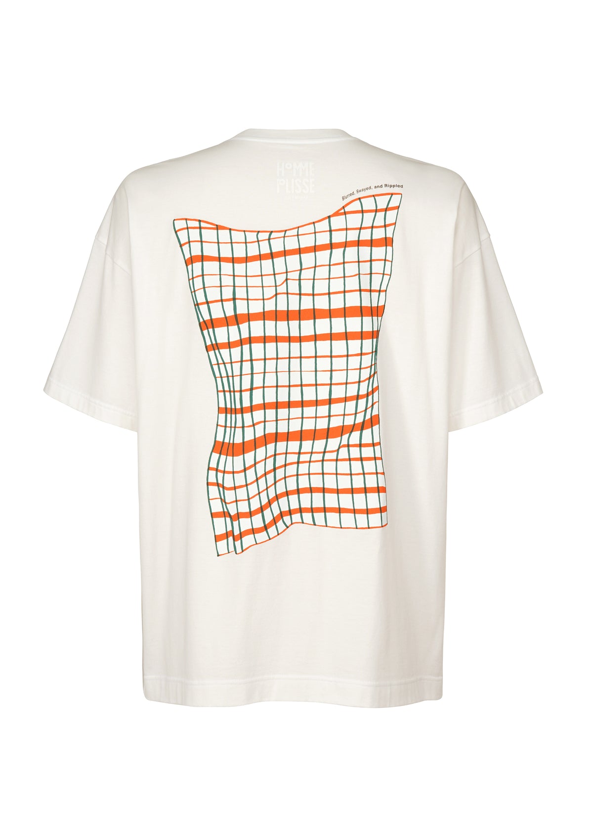 WINDSWEPT PLAID T-SHIRT、メンズ_トップス_トップ、ホワイト、ホワイト