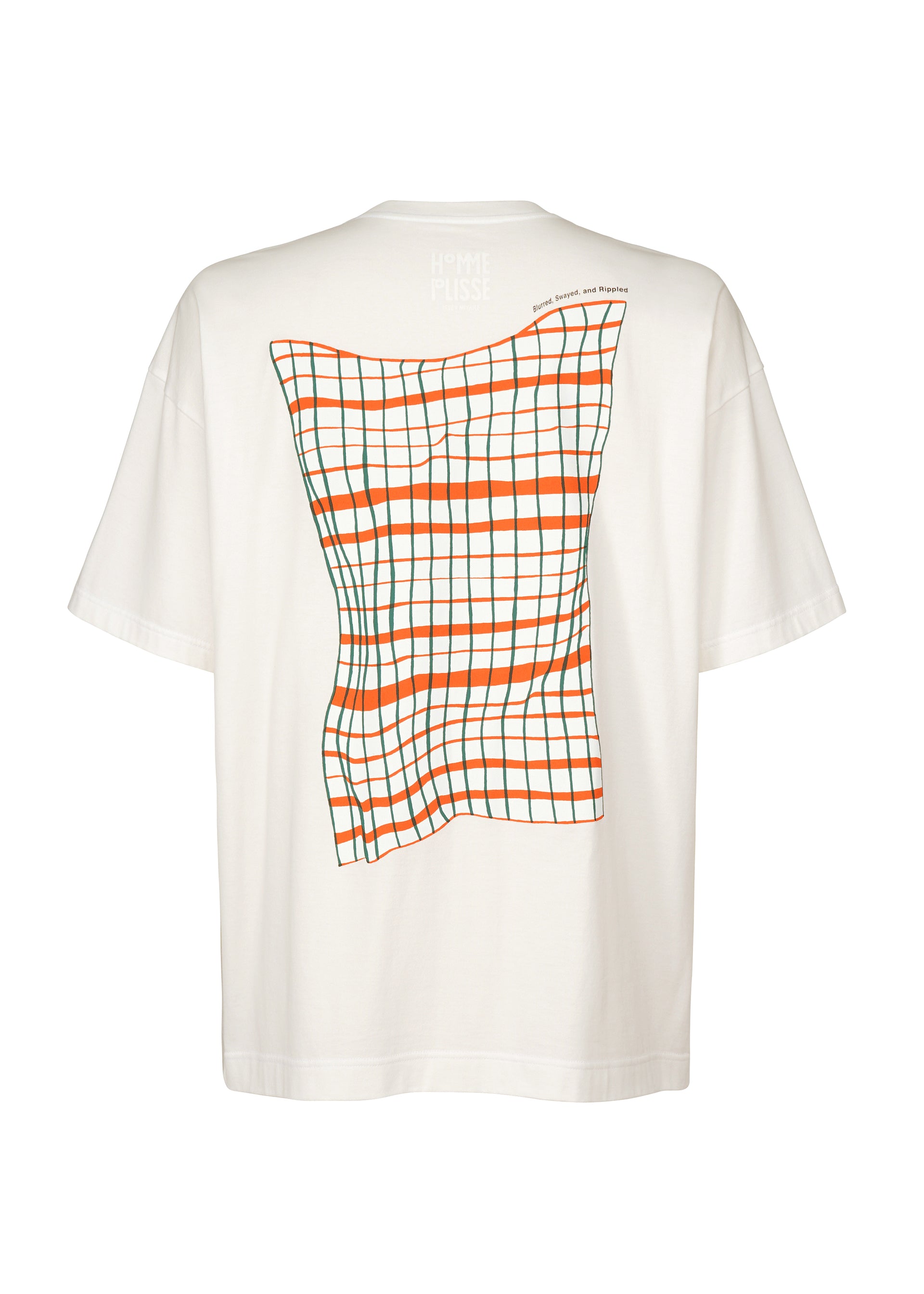 WINDSWEPT PLAID T-SHIRT、メンズ_トップス_トップ、ホワイト、ホワイト