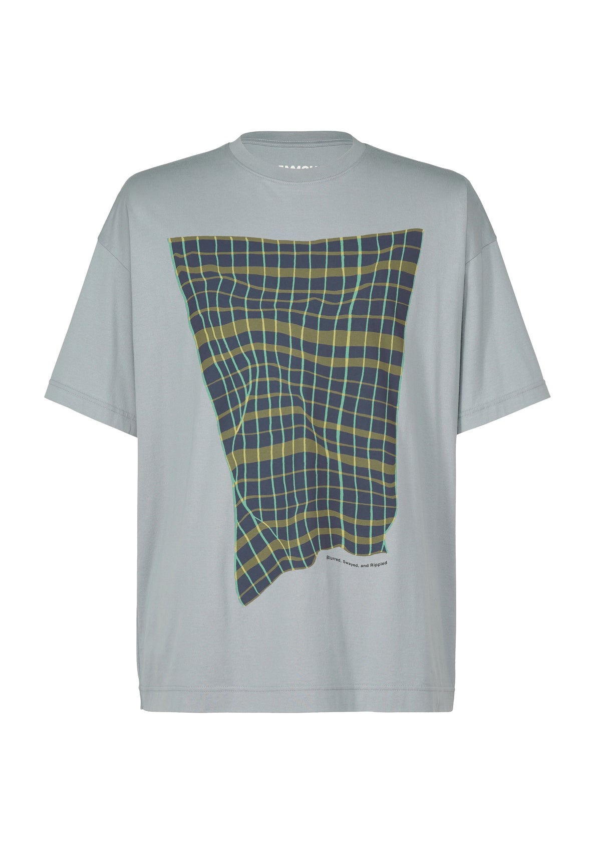 WINDSWEPT PLAID T-SHIRT、メンズ_トップス_トップ、グレー、グレー