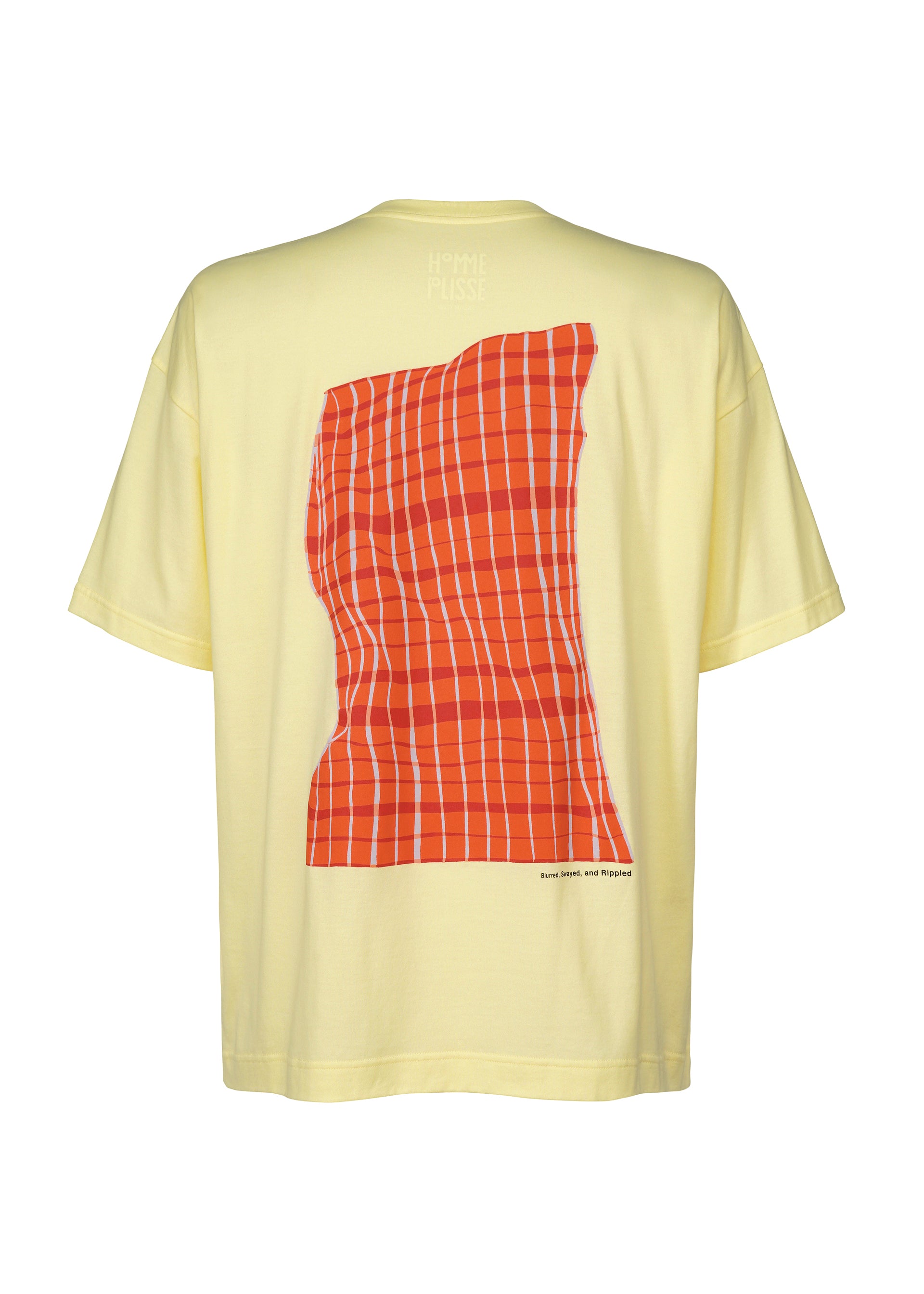 WINDSWEPT PLAID T-SHIRT、メンズ_トップス_トップ、イエロー、イエロー