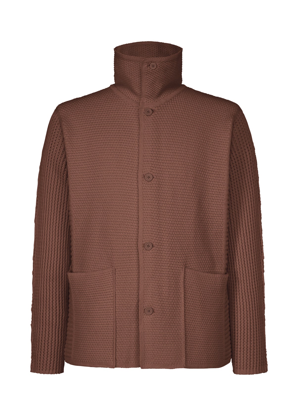 RUSTIC KNIT、メンズ_ニット、ブラウン