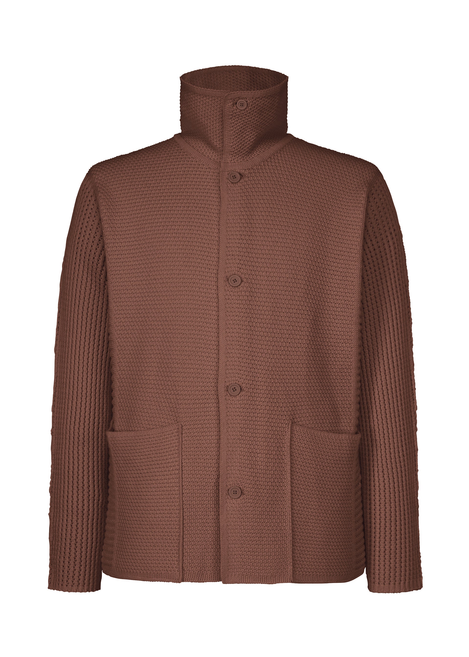 RUSTIC KNIT、メンズ_ニット、ブラウン