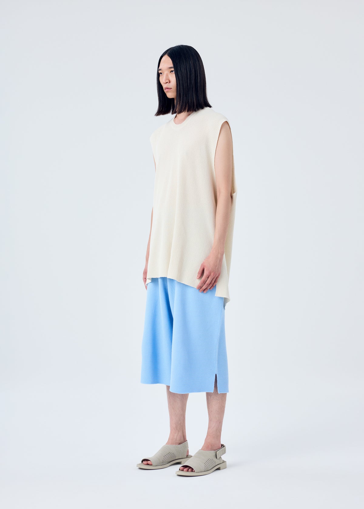 TIGHT TWIST COTTON KNIT、メンズ_ニット、着用画像2
