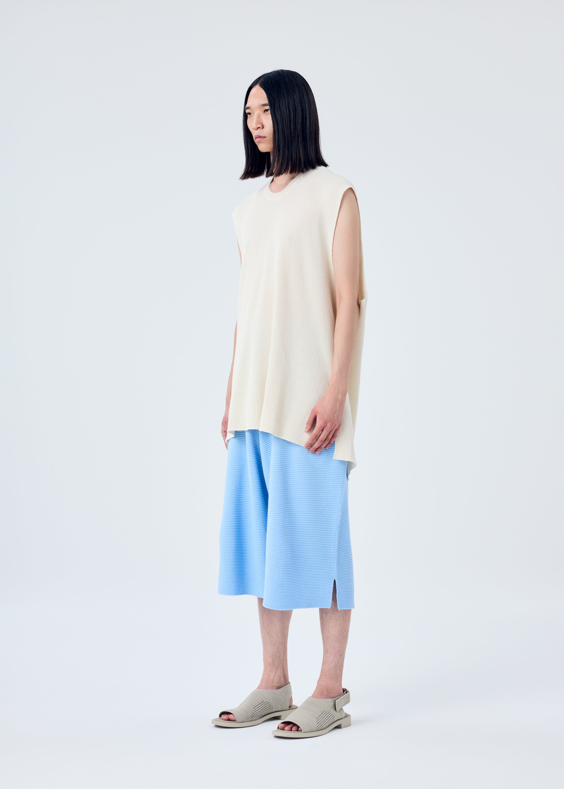 TIGHT TWIST COTTON KNIT、メンズ_ニット、着用画像2