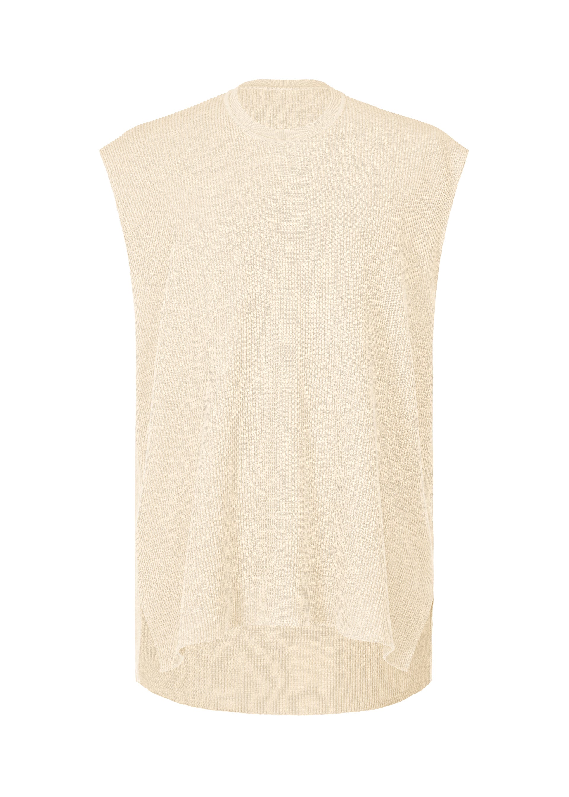 TIGHT TWIST COTTON KNIT、メンズ_ニット、ベージュ