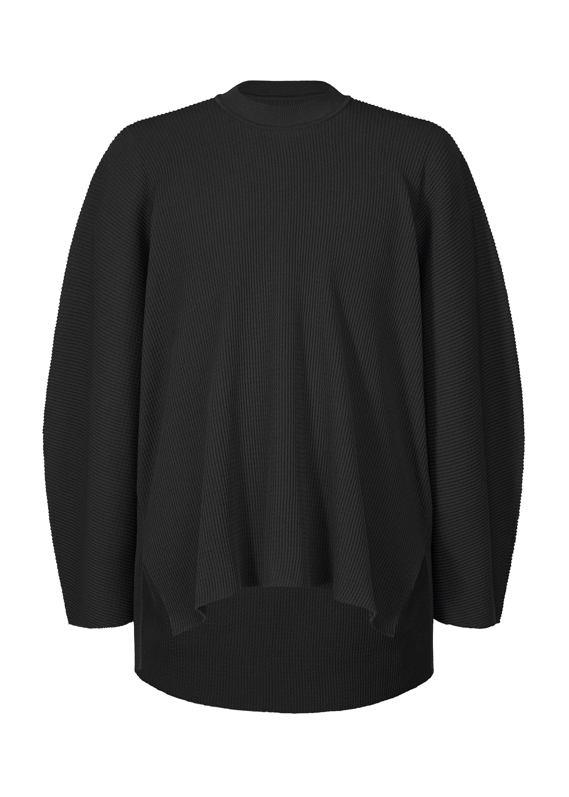 TIGHT TWIST COTTON KNIT、メンズ_ニット、ブラック