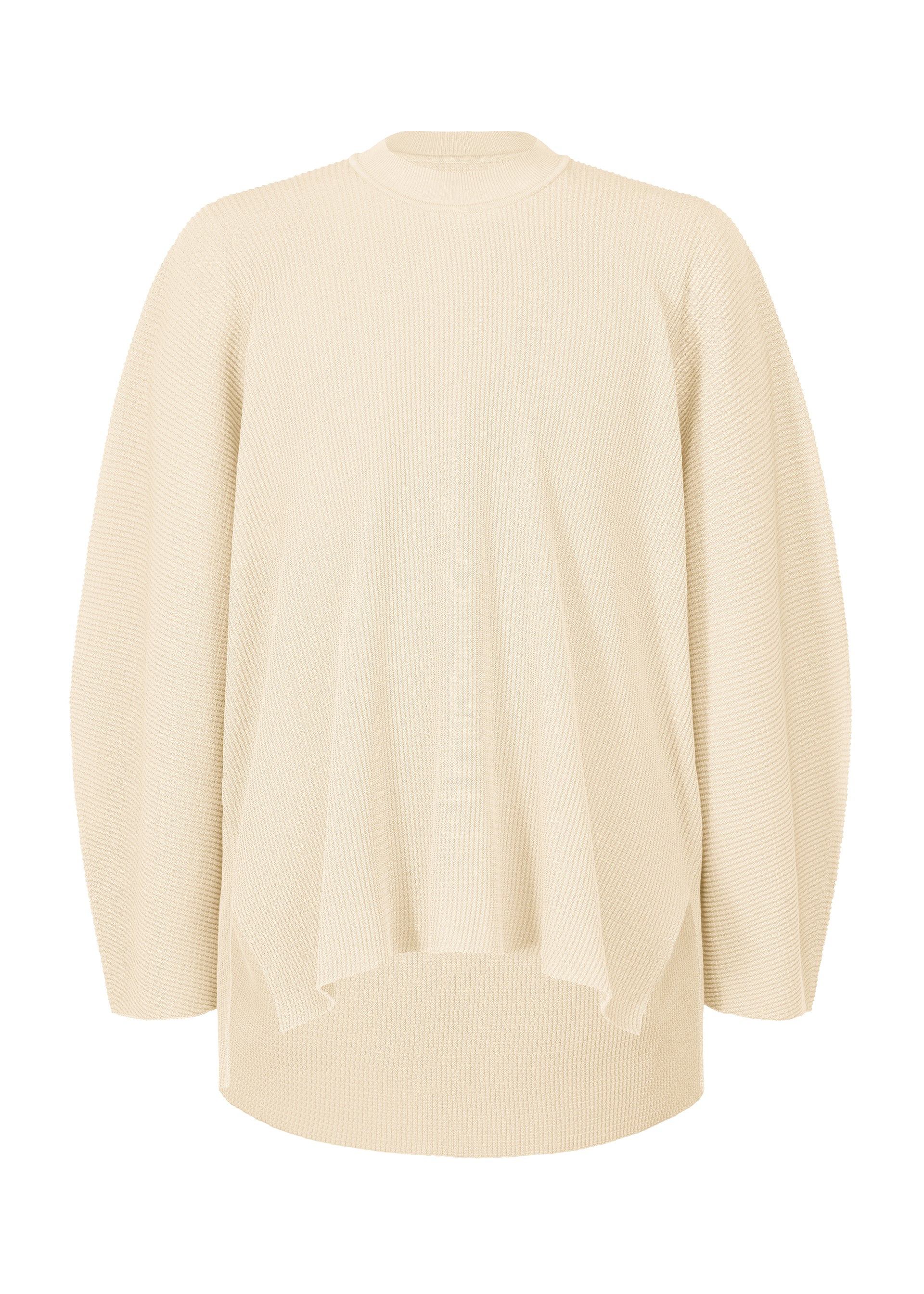 TIGHT TWIST COTTON KNIT、メンズ_ニット、ベージュ