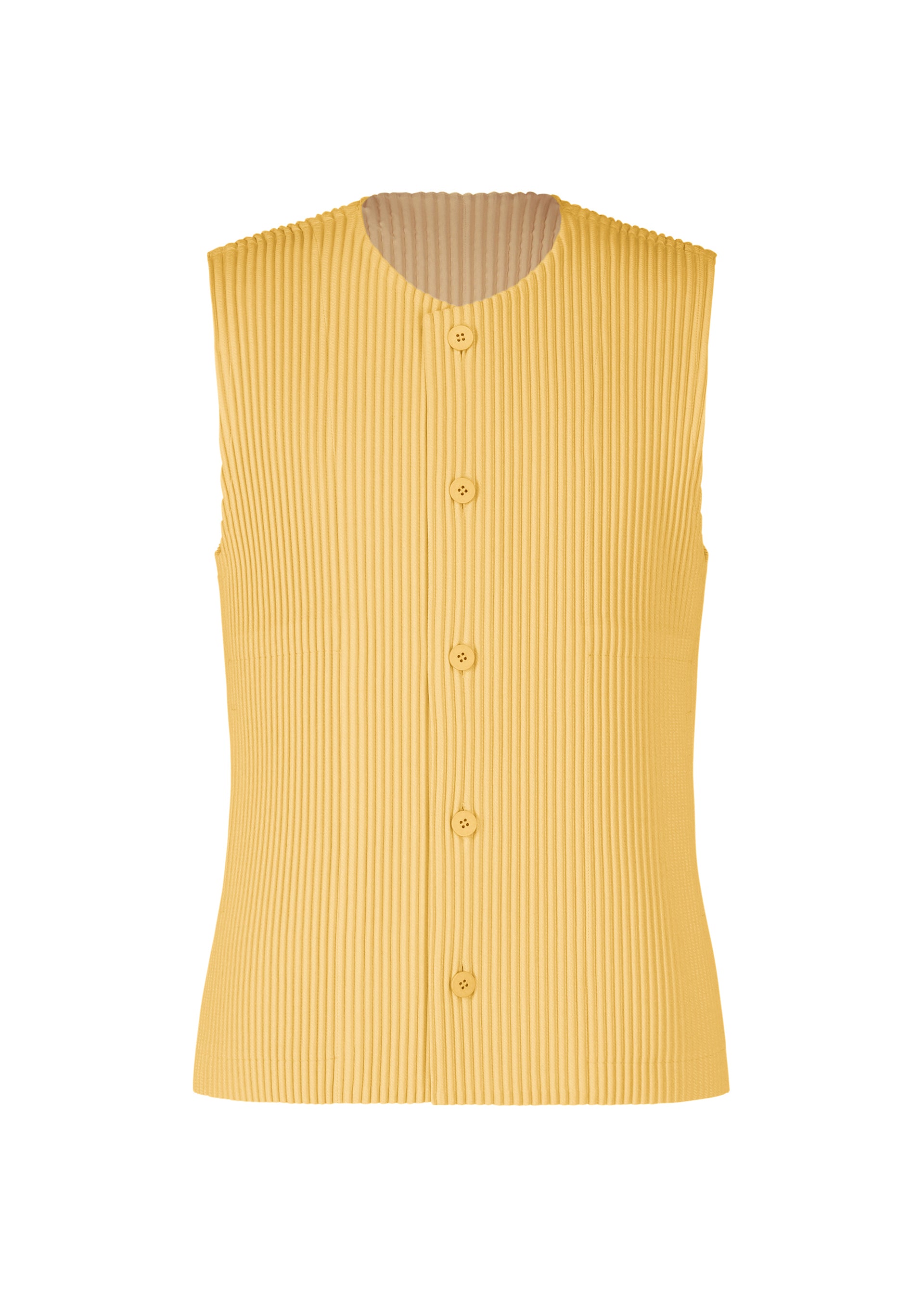 KERSEY PLEATS、メンズ_トップス_ベスト、イエロー