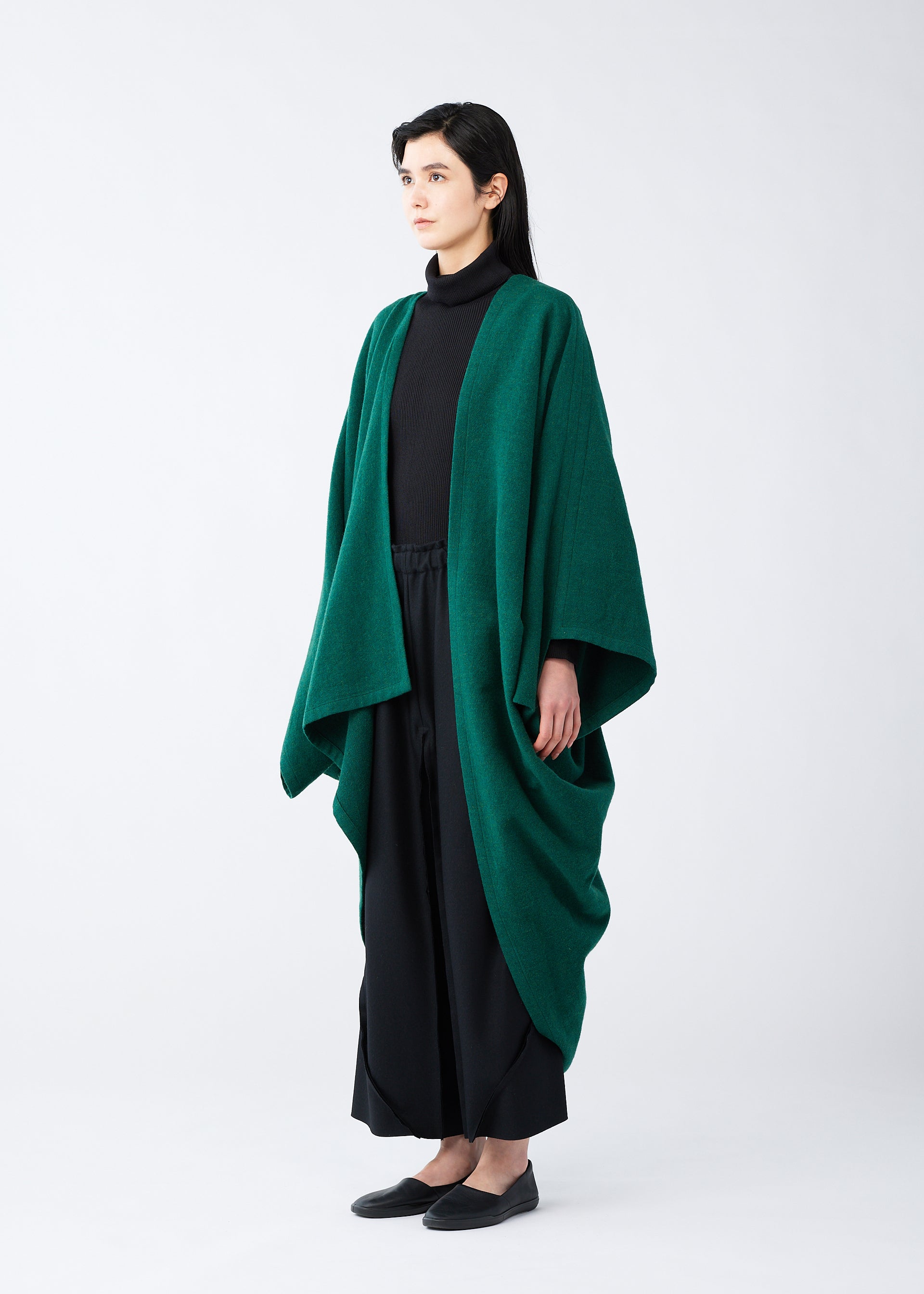 DRAPE COAT、ウィメンズ_ジャケット&コート_コート、着用画像3