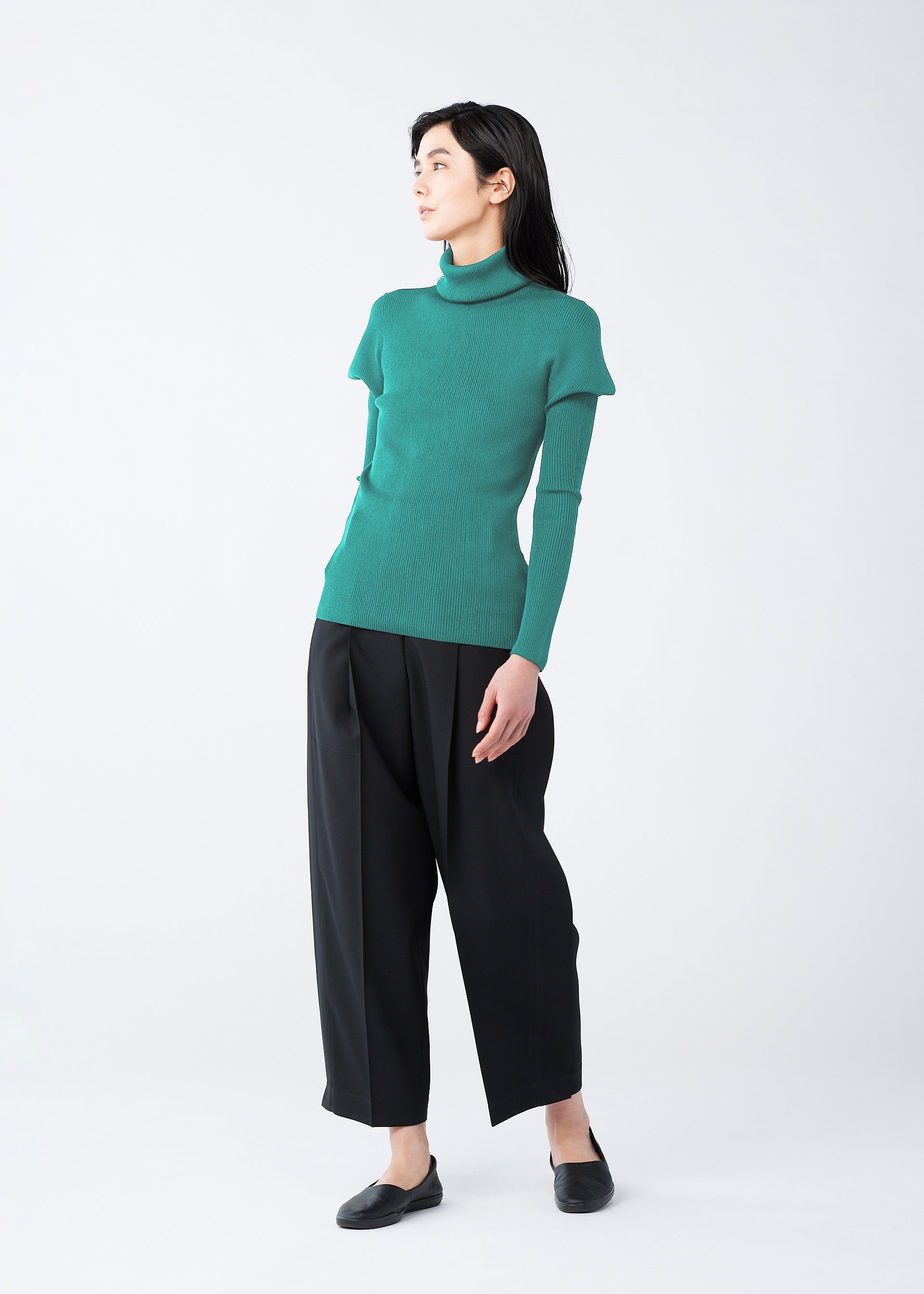 FLAT RIB KNIT、ウィメンズ_ニット、着用画像1