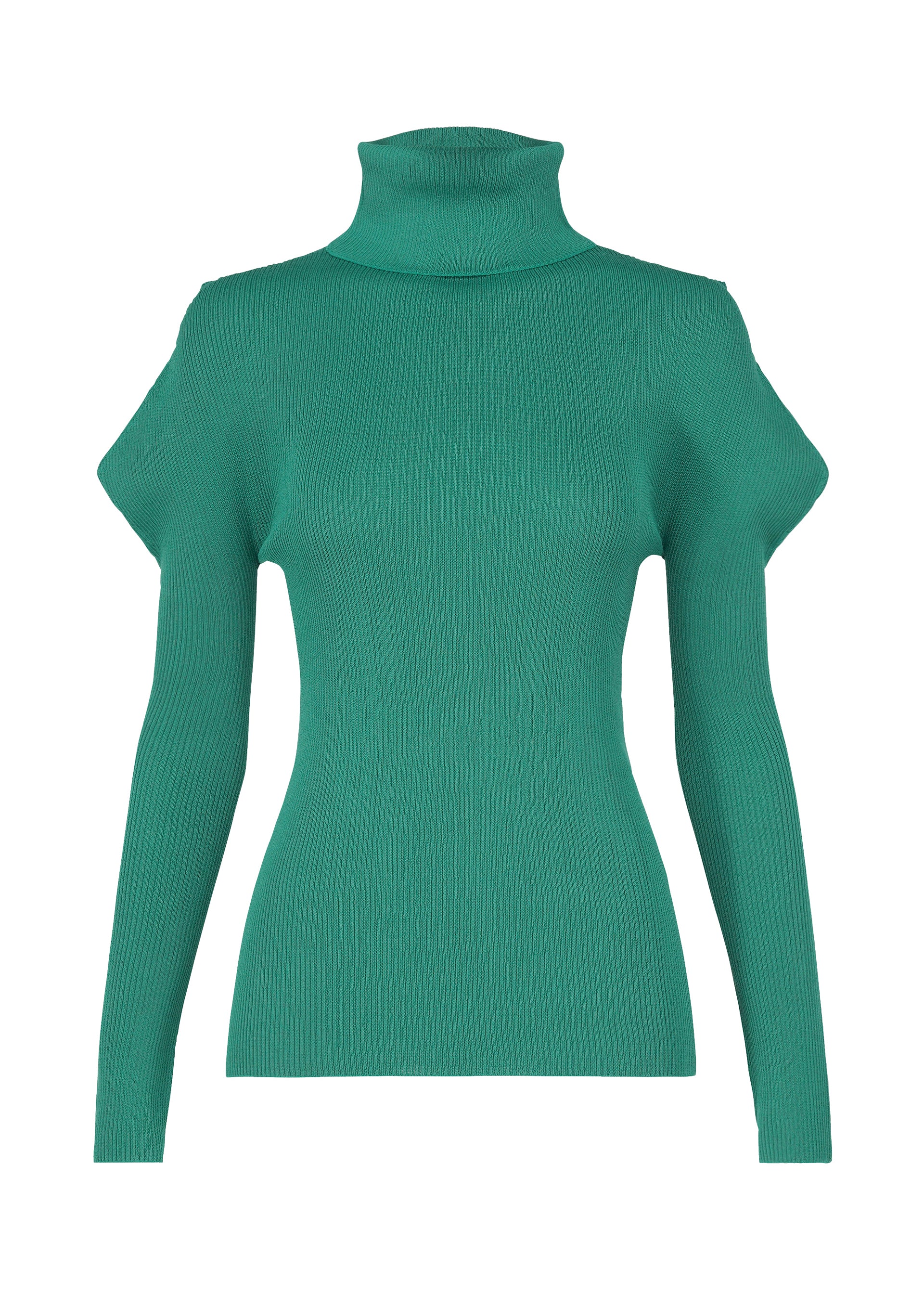FLAT RIB KNIT、ウィメンズ_ニット、グリーン