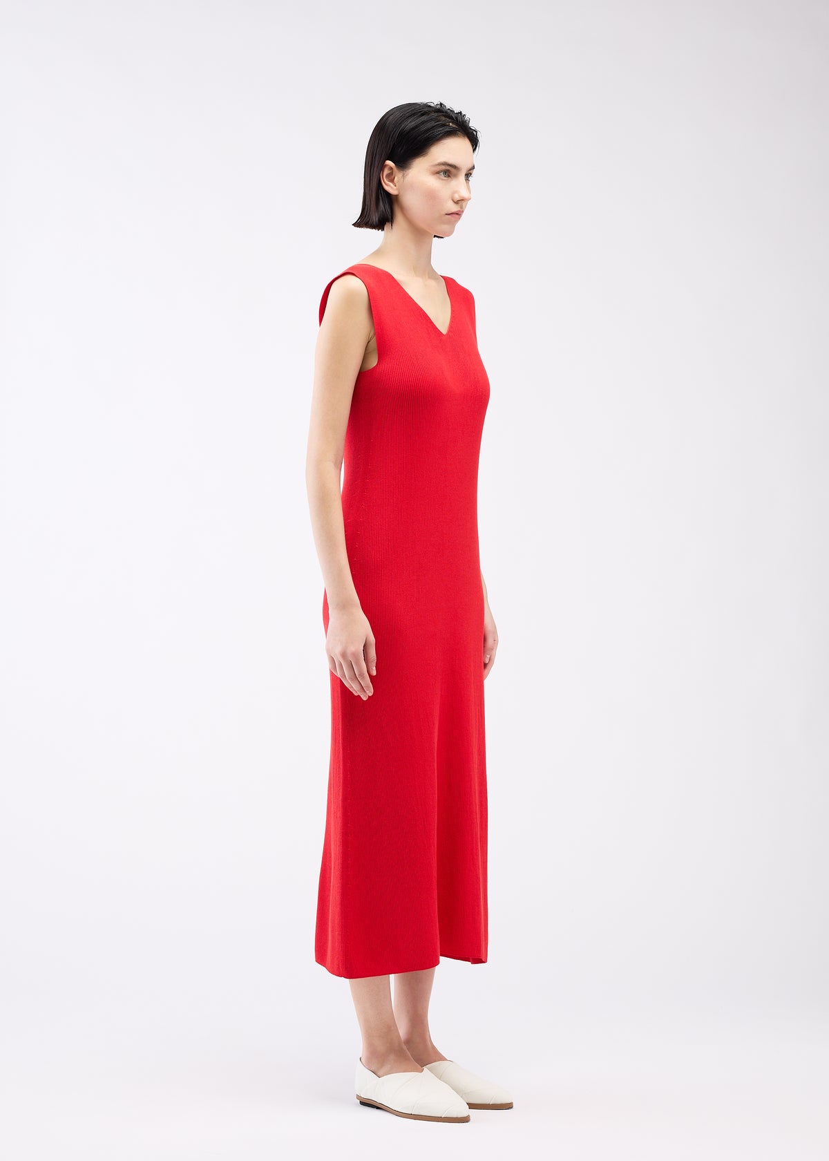 FLAT RIB KNIT 1、ウィメンズ_ワンピース、着用画像3