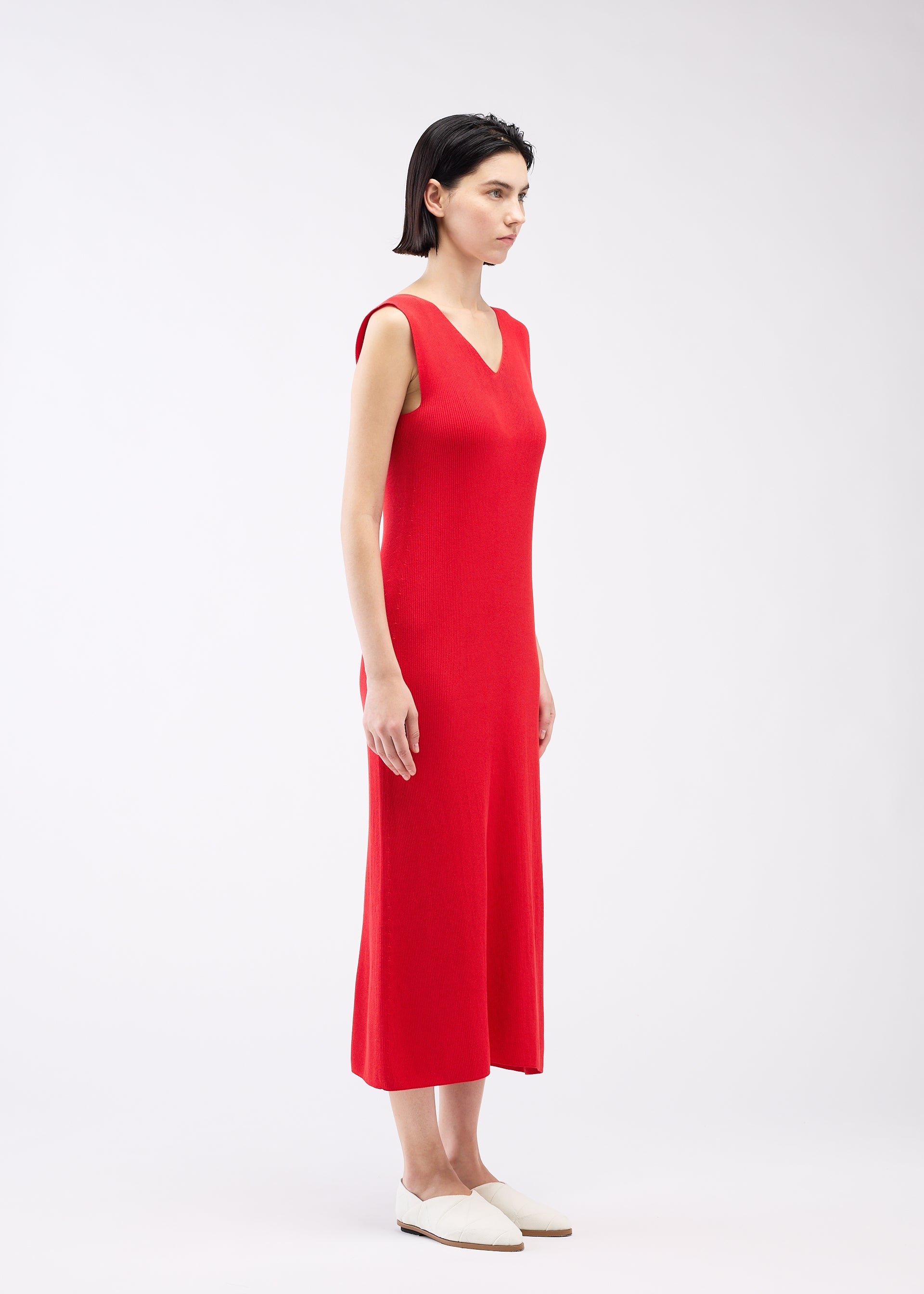 FLAT RIB KNIT 1、ウィメンズ_ワンピース、着用画像3