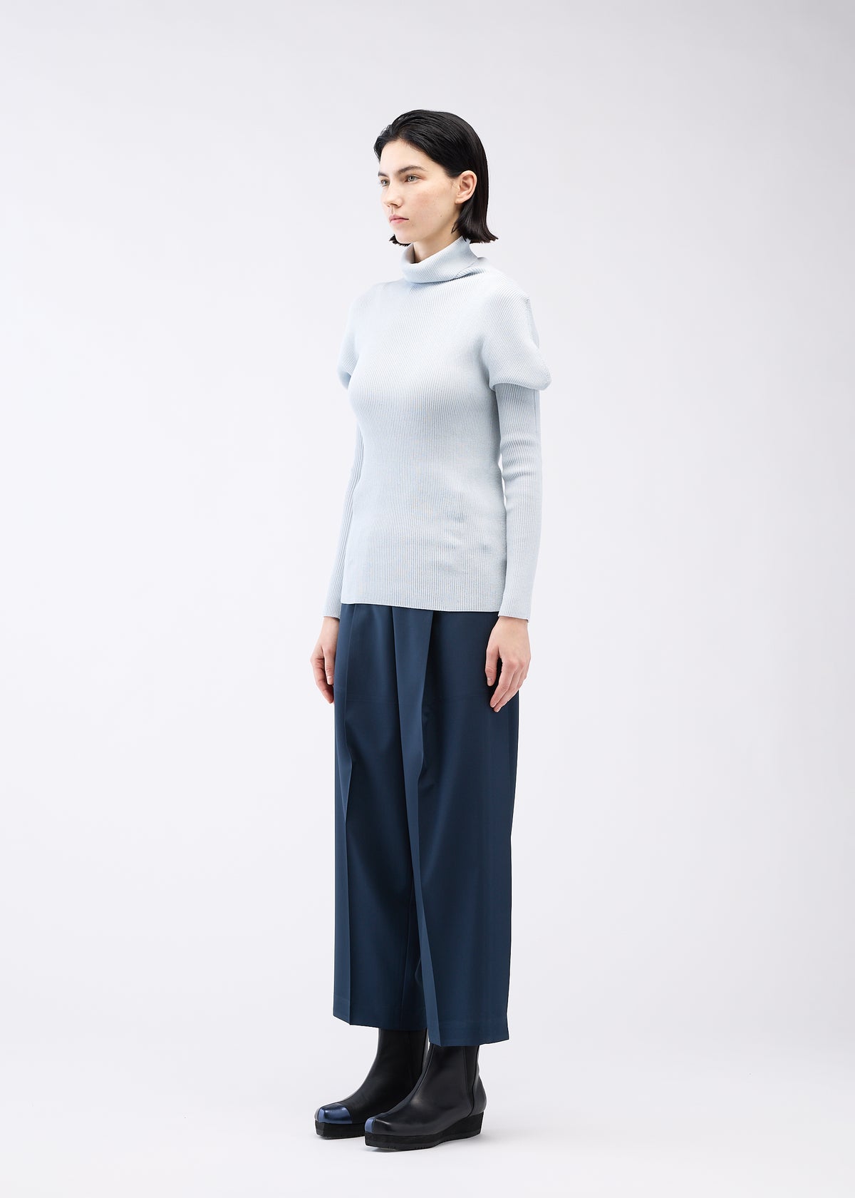 FLAT RIB KNIT 1、ウィメンズ_ニット、着用画像2