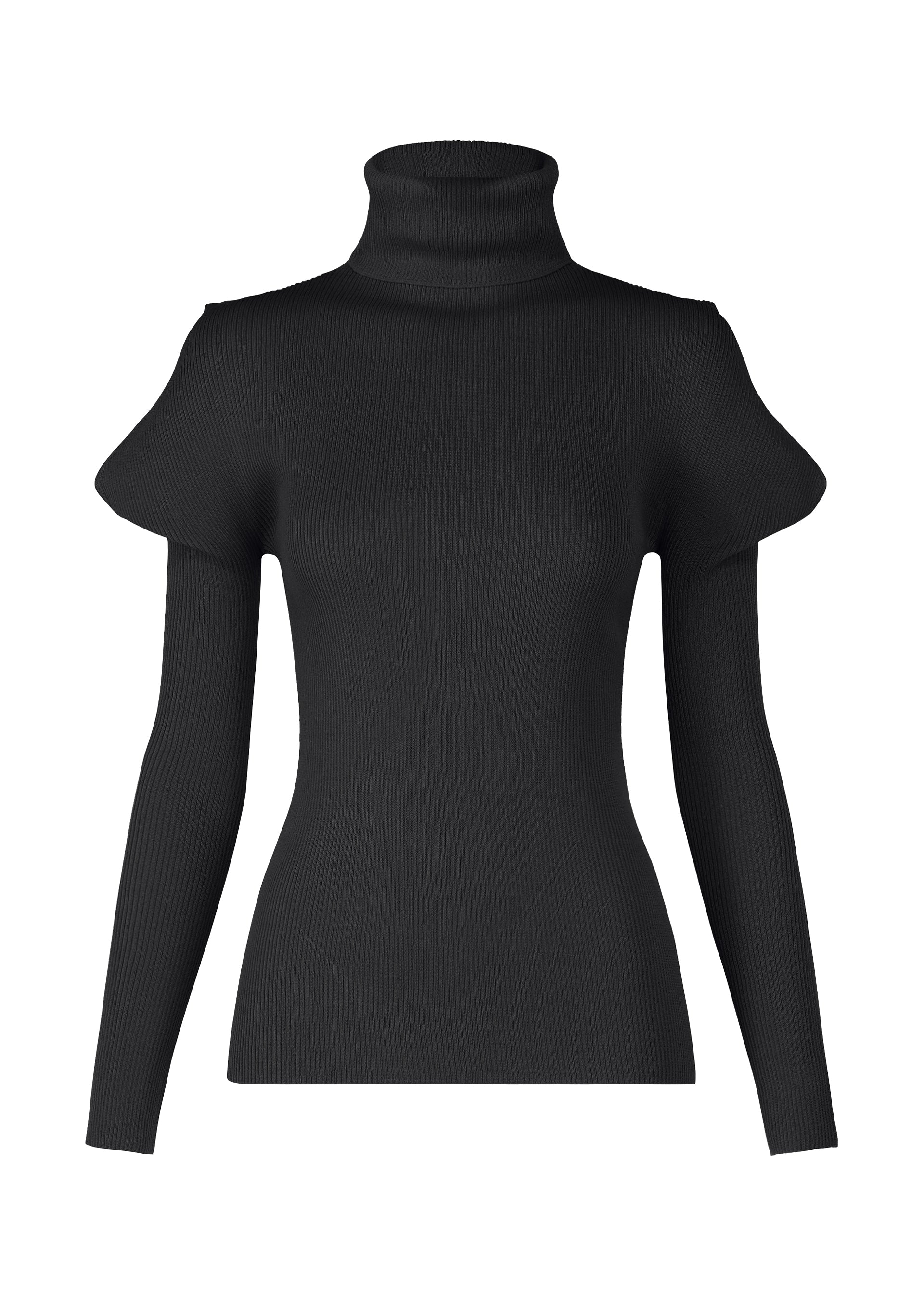 FLAT RIB KNIT 1、ウィメンズ_ニット、ブラック