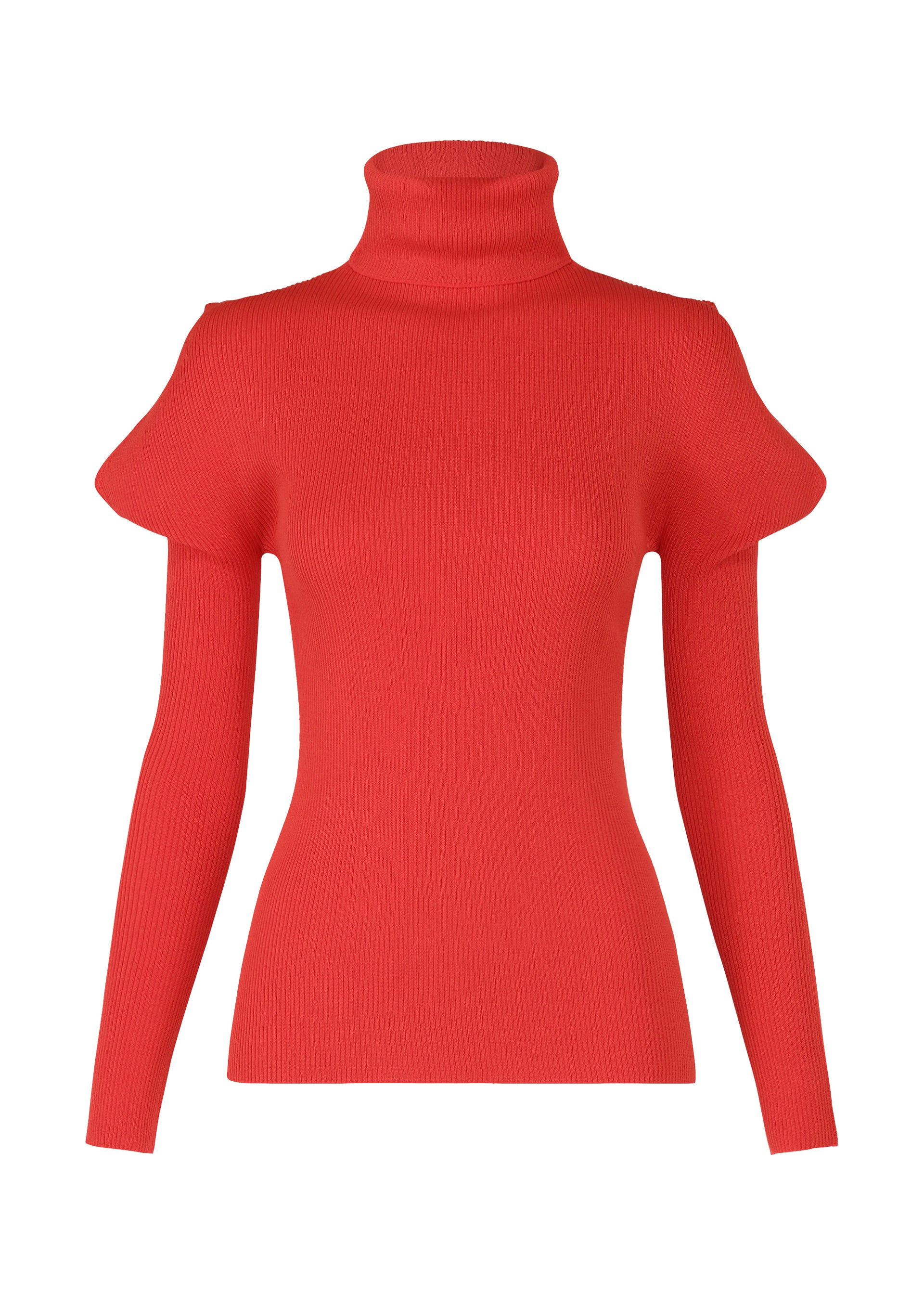 FLAT RIB KNIT 1、ウィメンズ_ニット、レッド
