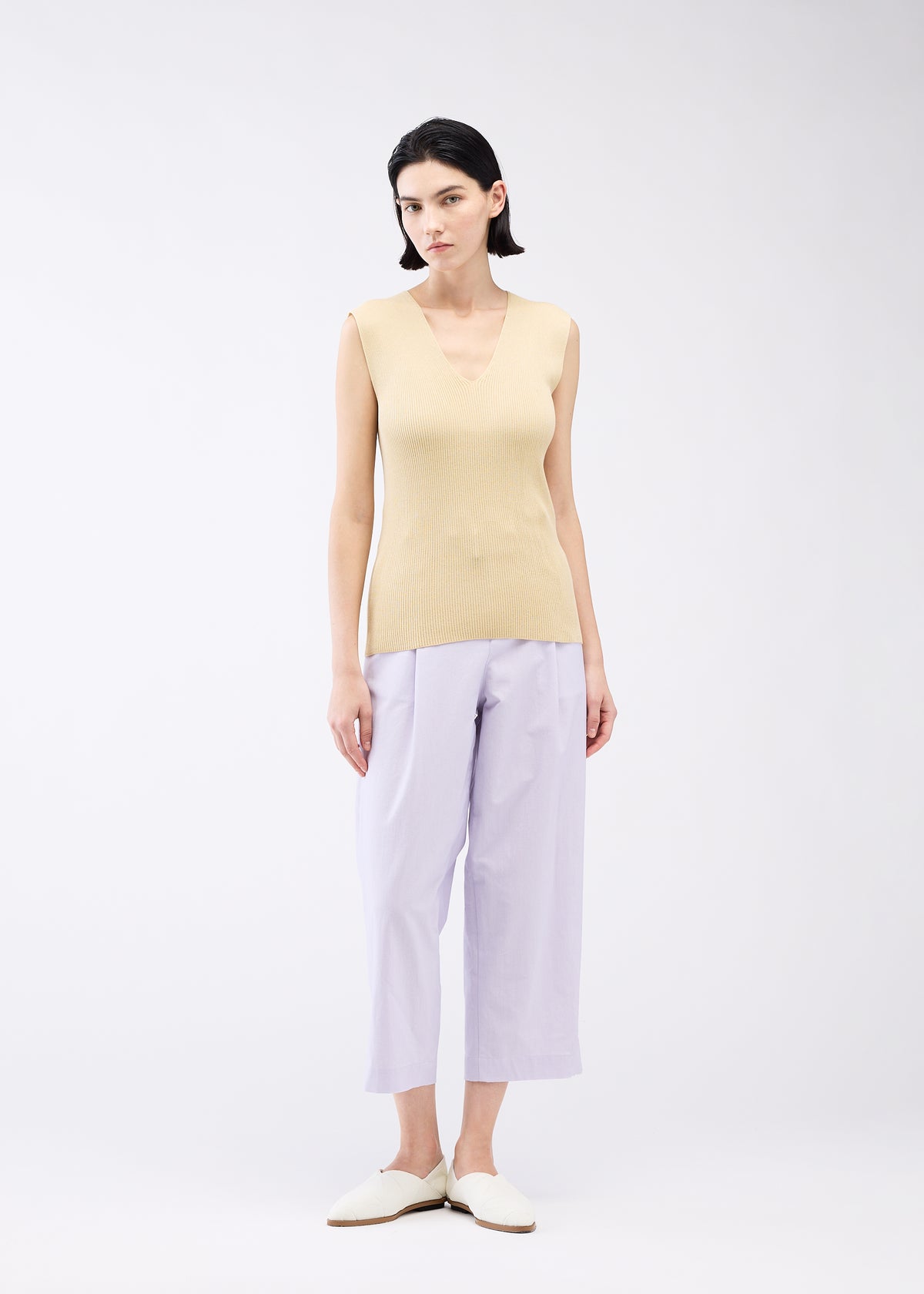 FLAT RIB KNIT 2、ウィメンズ_ニット、着用画像1